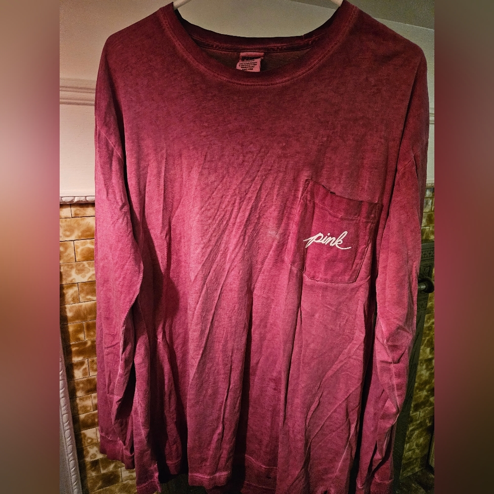 PINK Victoria's Secret Long Sleeve Tee, size Large